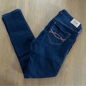 Abercrombie & Fitch Women's Dark Navy Skinny Jeans